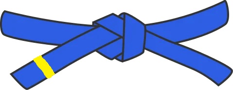 Karate Blue Belt.svg Met Streep Karate Blue Belt.svg Met Streep