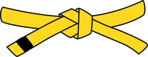 Karate Yellow Belt.svg Met Streep Karate Yellow Belt.svg Met Streep